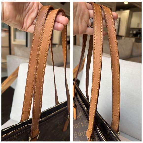 Louis Vuitton Vintage Cabas Mezzo Large Monogram Tote Bag Purse - Picture 13 of 16